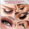12 Pcs Flat Eyeliner Brush Angled Eyebrow Eyeliner Brush Set