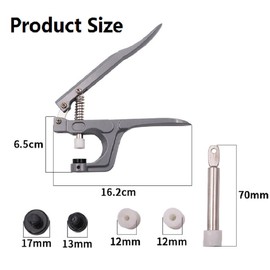 Metal Press Stud Pliers, Snaps Pliers, Clothing Press Stud Pliers, T5 Press Stud Pliers, Strong Press Stud Pliers, High Performance Press Stud Pliers, Sewing Tool, Buttons Tool for Fabric Upholstery