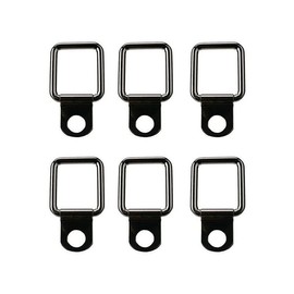 AIMALL 6PCS Black Heavy Duty Fixing Point Anchor Eye Tie Down Lashing Loop D-Ring Hooks, Swivel, Anti-Rust Zinc Coated, Compatible with Jeep Wrangler JK JKU JL JLU and Other Vehicles