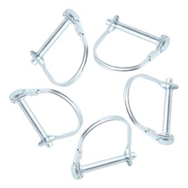Ruidee 5 Pcs Wire Lock Pin 6x45mm Shaft Locking Pin Trailers Lock Hitch Pto Pin Round Loop Wire Pin Heavy Duty Coupler Pin (DSX/6x45mm)