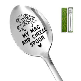 Levaukiem My Mac and Cheese Spoon, Funny Coffee Dessert Spoon, Gifts for Cheese Mmacaroni Lovers, Kids, Sister, Women, Friends, Birthday Christmas Gifts