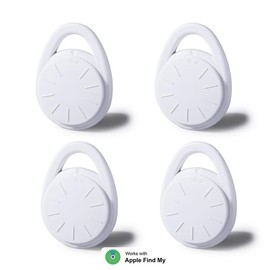 Air Tracker Tags 4 Pack Smart Tag Bluetooth Trackers Work with Apple Find My (iOS Only), Prevent Loss of Luggage Wallets Keys Bags, Device Gps locator - Color: White 2 Pack