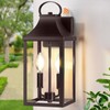 MYHXQ 15" Dusk to Dawn Outdoor Wall Lantern 2-Light, Outside
