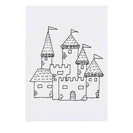 'Medieval Castle' Temporary Tattoo - Water Resistant, Skin-Safe, Non-Toxic Transfer (TO00023060)