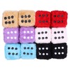 6 Pairs Car Rearview Mirror Hanging Plush Dice with Dots