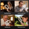 JARLINK Magnifying Glass with Light and Stand, 5.5-Inch Large Magnifier