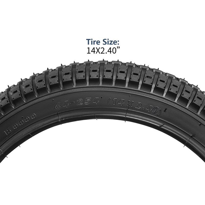 YunSCM 2-PCS 14" Kid Bike Tires 14x2.40/64-254 Compatible with 14X2.40