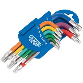 Draper 66135 TX-Star Metric Coloured Short Arm Key 9-Piece Set