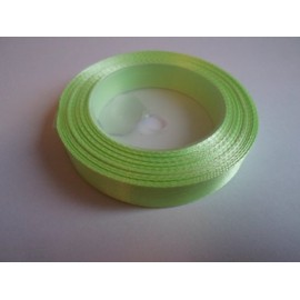 1 Roll of 12mm x 13 metres 1 Satin Ribbon Light Lime Apple Green 12 mm