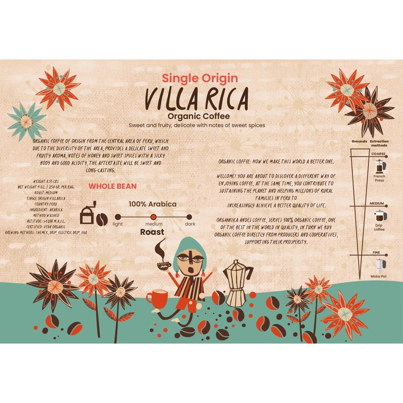 New Orgaanika Andes Villa Rica (Peru) 12oz | Gourmet Single