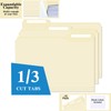 gisgfim 15 Pcs 11x17 Manila File Folders, 1/3 Cut Top