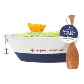 WP - At the Lake - 7" Boat Serving Dish with Oar