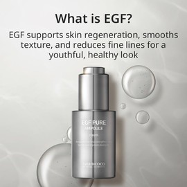 Swanicoco Pregnancy Safe EGF Pure 10 PPM Ampoule, Improve Skin Elasticity, Strengthen Skin Barrier, Lightweight Anti Aging Firming Wrinkle Serum Korean Skincare Postpartum Care 30ml 1 Fl Oz