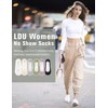 LDU No Show Socks Womens Cushioned Anti-Slip Grip Breathable Soft