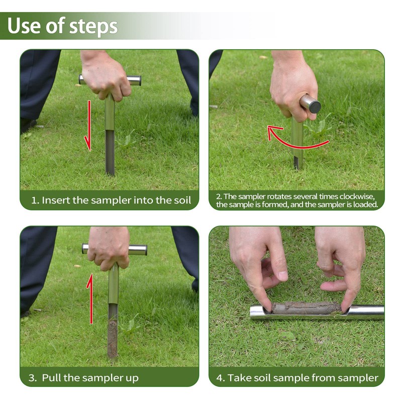 Soil Probe 12 Inch with 2 Bags, Soil Sample Probe