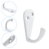 BokWin 12 PCS Coat Hooks Wall Mounted, White Single Prong