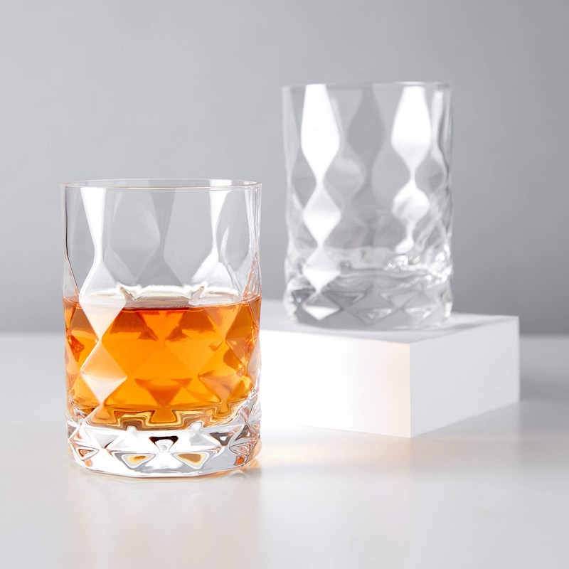 Viski Raye Gem Crystal Tumblers, Set of 2