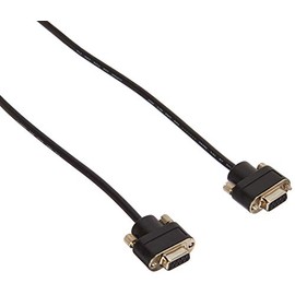 C2G 52180 Serial RS232 DB9 Null Modem Cable with Low Profile Connectors F/F, in-Wall CMG-Rated, Black (35 Feet, 10.66 Meters)