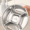 316L Stainless Steel Divided Steamer Tray with Double Handle Portion