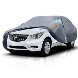 Waterproof Buick Envision(2015-2025) Car Cover with Breathable Vents, [2025 Upgrade] Premium Covers with Cotton Liner and Zipper Door, Sun Rain Snow Dust Uv Protection.(Gift with Towel)