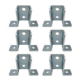 6 Pack - 8 Hole, Wing Shaped 90 Degree Connector Bracket for All 1-5/8" Strut Channel, 3 Way Cross Section - Heavy Duty, Electro-Galvanized (6)