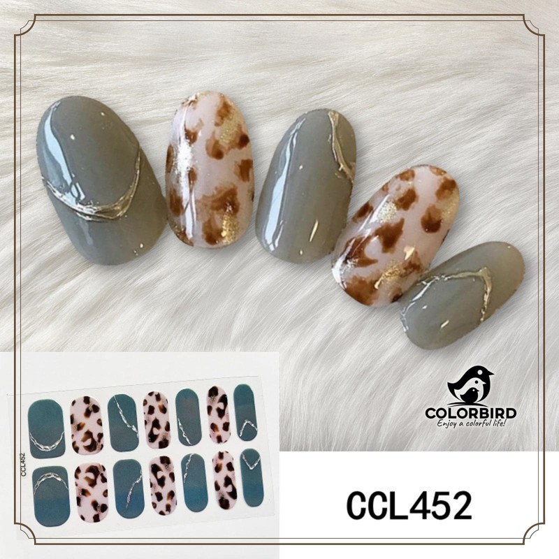 COLORBIRD Nail Stickers Autumn/Winter B Peel-and-Stick Manicure Cute Flower Sheer