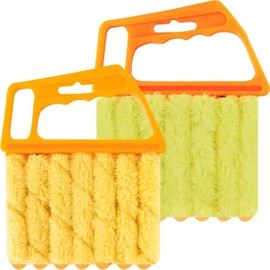 2 Pcs Blind Cleaner - Washable Window Blind Cleaner Duster Tool, Hand-Held Blind Duster for Wood Dlinds Mini Duster Brush Blind Dust Cleaner Venetian Shades Brush Window
