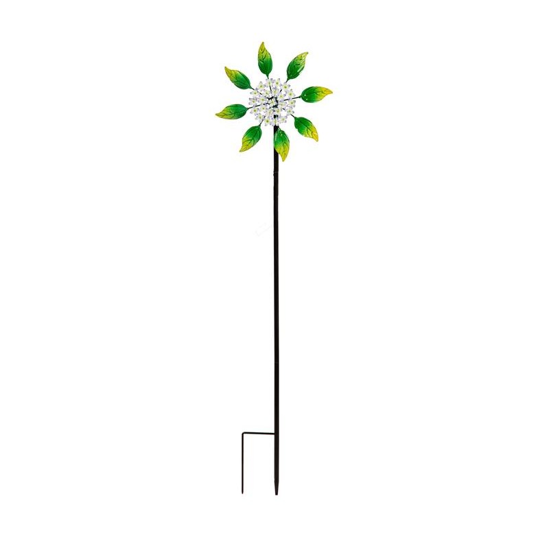 QVC Plow & Hearth 48" Tall Hydrangea Wind Spinner -