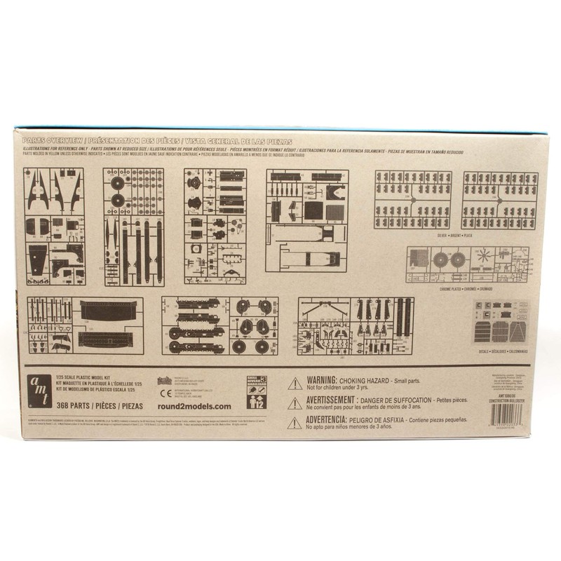 AMT Construction Bulldozer 1:25 Scale Model Kit, White (AMT1086)