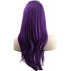 generic Peluca Morada De Pelo Largo Y Rizado Ondulado Traje