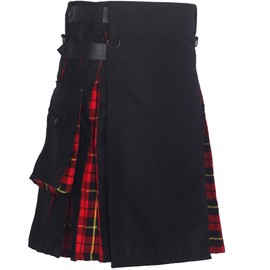 Hybird Utility Kilts with Leather Strap for Men (DE/NL/SE/PL, Numeric, 36, Regular, Wallace), Wallace
