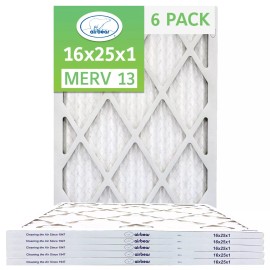 Trion T13-16251-6P - 16" x 25" x 1" Pleated Air Filter (6-Pack), MERV 13