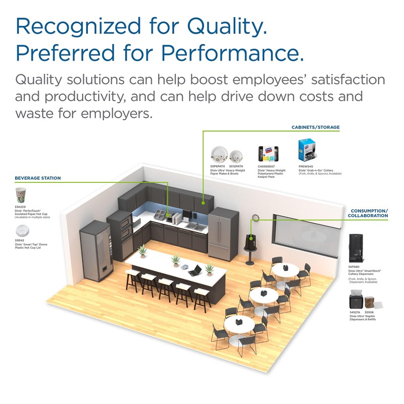 Dixie 5356CD Hot Cups, Paper, 16oz, Coffee Dreams Design, 50/Pack