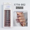 Nzakybbi Press on Nails Short Ballerina Gradient Artificial Nails for