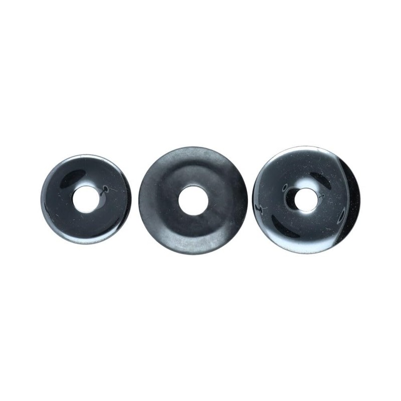 Vives Cortada Hematite Medium Doughnut (For Pendants)