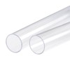 Recogwood 2Pcs Acrylic Pipe Clear Rigid Round Tube 24mm ID