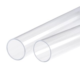 Recogwood 2Pcs Acrylic Pipe Clear Rigid Round Tube 24mm ID 30mm OD 305mm for Lamps and Lanterns, Water Cooling System