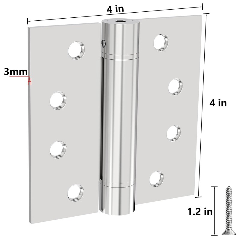 Hinges Self-Closing Door Hinges 4 inch 304 Stainless Steel Hinges