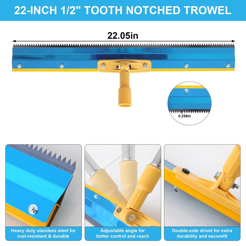 Self Leveling Cement Tool Kit-Epoxy Floor Tools Includes 21.5-67" Adjustable