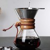 Pour Over Coffee Maker 400ml Double Layer Filter V Spout