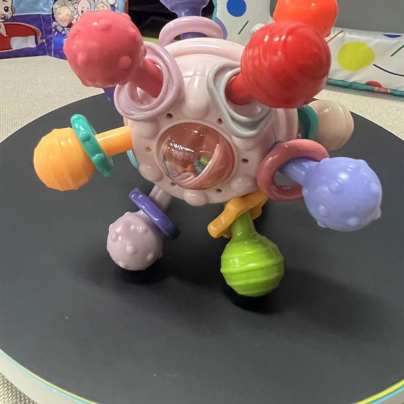 Baby Hand Rattle Toy Colorful 12 Teething Balls Gum Massage