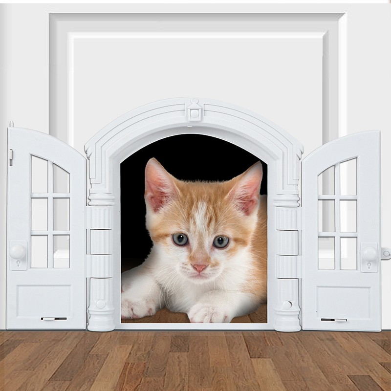 Cat Door Interior Door Secure Long Lasting Use Easy Install