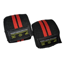 Force of Habit Knee Wraps Cotton 72"Length 3" Wide Adjustable Nylon Hook Loop Closure Sold in Pairs Red