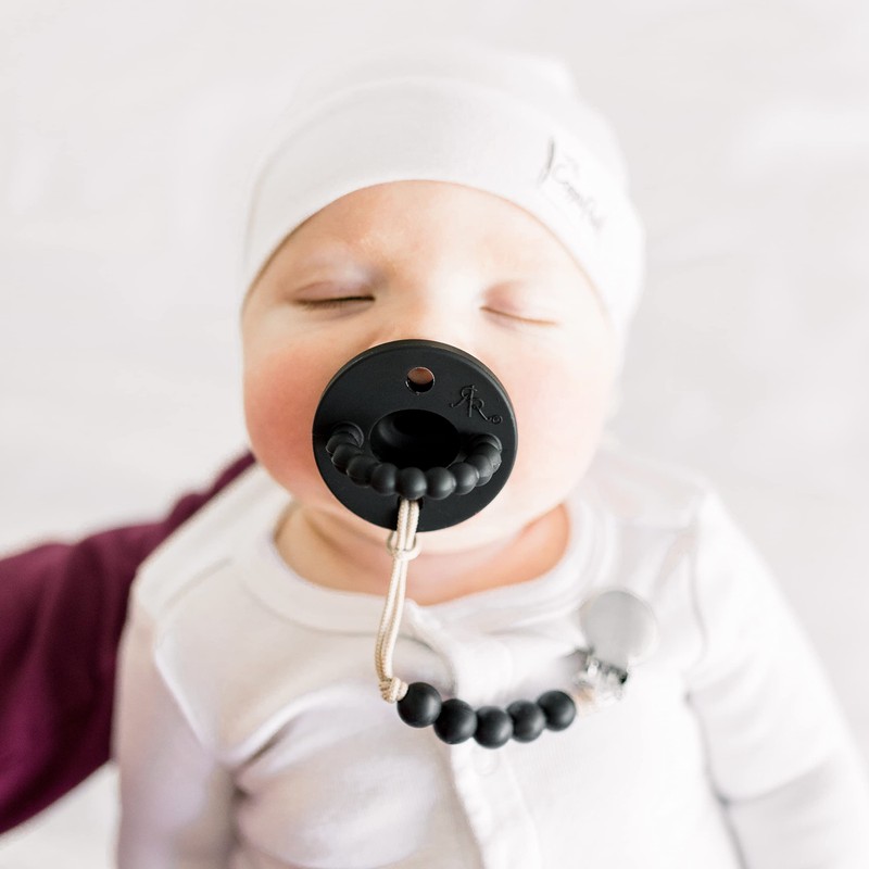 Ryan & Rose Cutie PAT Pacifier Teether (Stage 1, Black)
