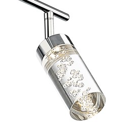 Ken & Ricky 4-Light Track Lighting, Modern LED Track Lights, 30" Complete Track Light, 3000K, Brushed Nickle Finish, Flexibly Rotatable Light Head, KR3367-C-CH-4