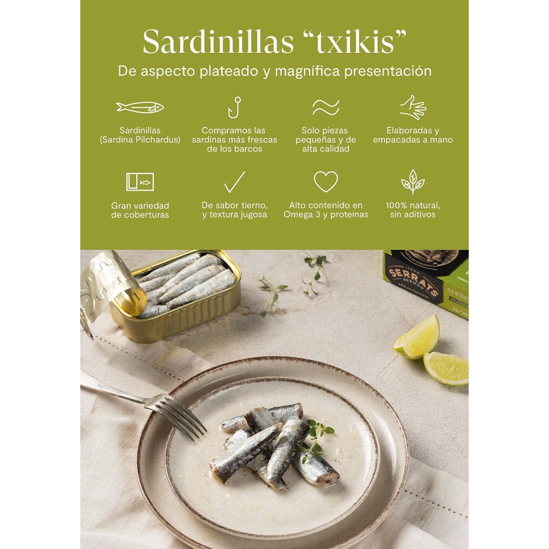 Baby Sardines in Olive Oil - 16/20 units, 1 tin