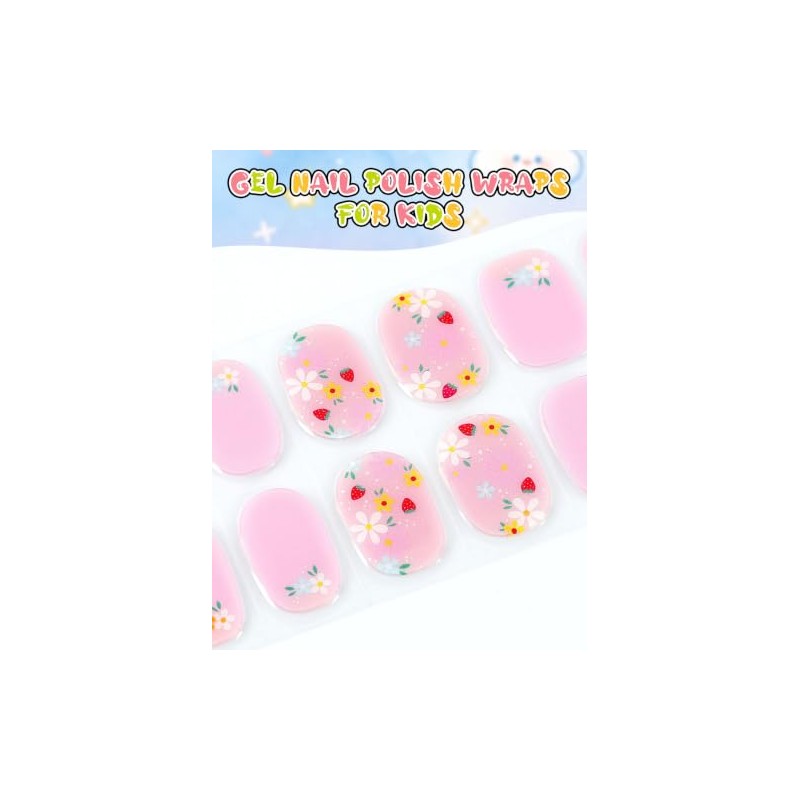 EBANKU - Tiras de uñas de gel semicuradas para niños,