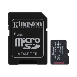 Kingston Industrial microSD - 64GB microSDXC Industrial C10 A1 pSLC Card + SD Adapter - SDCIT2/64GB