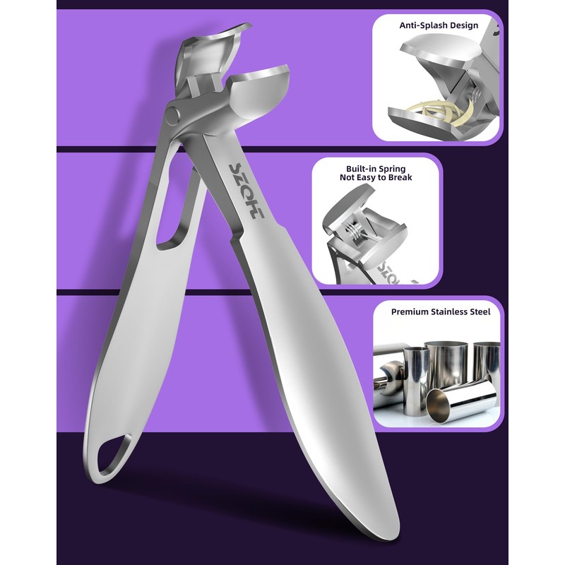 2025 Upgrade Angled Head Nail Clippers for Men, Toenail Clippers