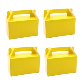 Oletx 50Pcs Yellow Gable Gift Boxes, 5.9 Small Party Favor Treat Box, Goodie Box, Cookie Candy Box for Birthday Party, Baby Shower, Classroom Activity and Any Fun Occasion Decoration Supplies.
